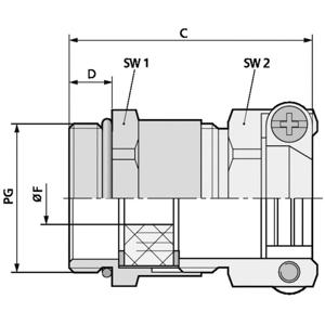 LAPP 52005570 Wartel PG29 Messing Messing 10 stuk(s)