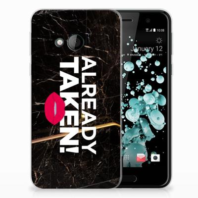 HTC U Play Siliconen hoesje met naam Already Taken Black
