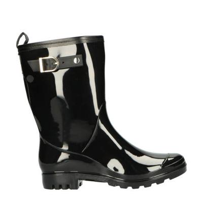 XQ regenlaarzen met siergesp zwart