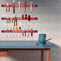 3 Stuks 46cm Magnetische Gereedschapshouder Organizer Rekken Set Metaal Opslag Organizer Bar voor Garage/Werkplaatsen - thumbnail