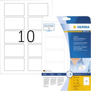 Herma 4514 Naametiketten 80 x 50 mm Acetaatzijde Wit 200 stuk(s) Weer verwijderbaar Laser (zwart/wit), Kopiëren (zwart/wit), Laser (kleur), Kopiëren (kleur)