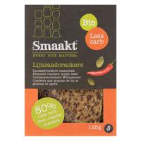 Smaakt Less Carb Lijnzaadcracker maanzaad bio (125 gr)