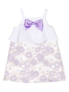 Hucklebones London robe courte fleurie à détail de nœud - Violet