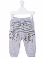 Kenzo Kids pantalon de jogging à imprimé animalier - Gris