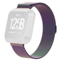 By Qubix - Compatible met Fitbit Versa 1/2 & Lite milanese bandje - Maat: Large - Multicolor - Compatible fitbit bandje