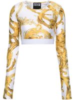 Versace Jeans Couture haut crop Watercolour Couture - Blanc