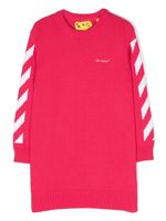 Off-White Kids robe imprimée à manches longues - Rose