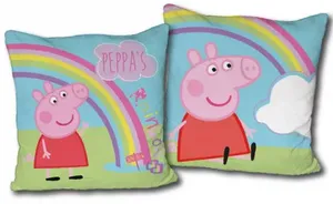 Peppa Pig regenboog sierkussen 40X40 cm