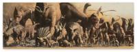 Safari poster Deluxe Dinosaurus Panorama 162,5 x 58,4 cm bruin