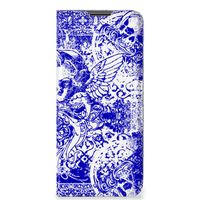 Mobiel BookCase Nokia G50 Angel Skull Blauw - thumbnail