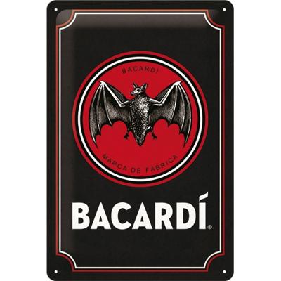 Bacardi Logo Black Wandplaat 20x30cm