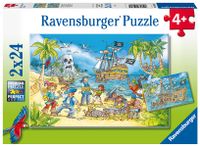 Ravensburger puzzel 2x24 stukjes avontureneiland