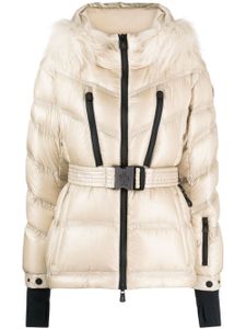 Moncler doudoune de ski Bernin à taille ceinturée - Or