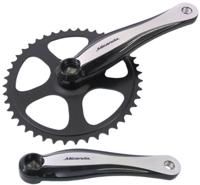 Miranda Crankset beta1 plus 44 tands 3/32 blad staal crank alu zwart