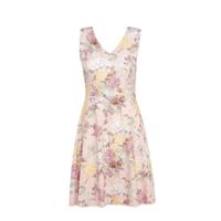 LOLALIZA gebloemde A-lijn jurk NEWFRAN lichtroze/geel/donkerroze
