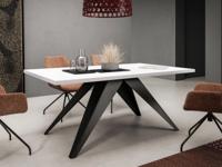 Verlengbare eettafel AWESOME 140>240 cm zwart/wit