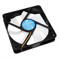 Cooltek Silent Fan 120 PWM PC-ventilator Zwart, Wit (b x h x d) 120 x 120 x 25 mm - thumbnail