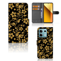 Xiaomi Redmi Note 13 5G Hoesje Gouden Bloemen - thumbnail