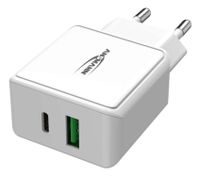 Ansmann HomeCharger HC218PD USB-oplader 18 W Thuis Uitgangsstroom (max.) 3000 mA Aantal uitgangen: 2 x USB 2.0 bus A, USB-C bus - thumbnail