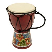 Mini Djembe met Stippenpatroon (ca. 15 x 10 cm)