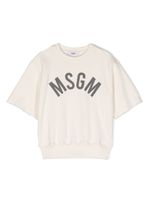 MSGM Kids sweat à logo imprimé - Tons neutres