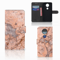 Motorola Moto E5 Plus Bookcase Marmer Oranje