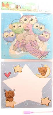 LG-Imports legpuzzel/schrijfbord Uilen/Beren junior karton 30 stukjes LG-Imports legpuzzel/schrijfbord Uilen/Beren junior karton 30 stukjes