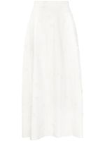 Elie Saab jupe mi-longue à broderies - Blanc