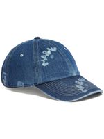 Marni casquette en jean à logo imprimé - Bleu