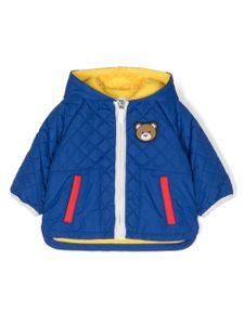 Moschino Kids manteau à design matelassé - Bleu