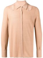 Dion Lee chemise en laine mélangée à découpes - Marron