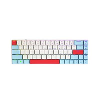 CHERRY MX-LP 2.1 Compact Wireless, draadloos compact gamingtoetsenbord met 68 toetsen, Amerikaanse lay-out (QWERTY), RGB-verlichting, mechanische MX LOW PROFILE SPEED schakelaars, wit