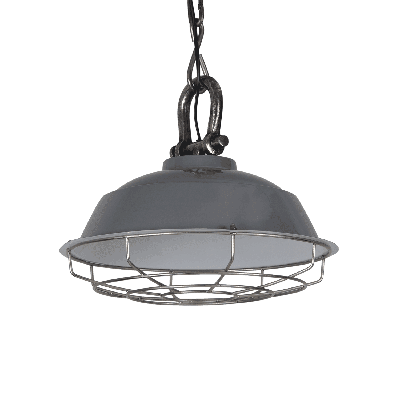 Industriële Hanglamp Milan 36 cm 1 Lichts Glans Donker Grijs