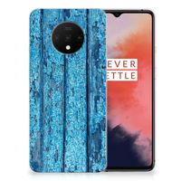 OnePlus 7T Bumper Hoesje Wood Blue - thumbnail