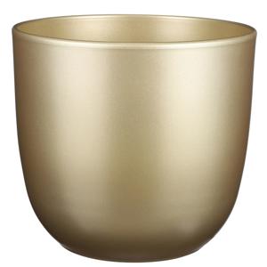 Mica Decorations Bloempot - goud - glanzend - keramiek - 28 x 25 cm   -