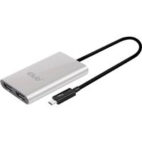 club3D CSV-1577 1 + 2 poorten DisplayPort-splitter Zwart - thumbnail