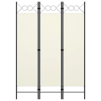 vidaXL Kamerscherm met 3 panelen 120x180 cm crèmewit vidaXL Kamerscherm met 3 panelen 120x180 cm crèmewit
