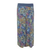 Paprika gebloemde wide leg harembroek blauw