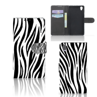 Sony Xperia Z1 Telefoonhoesje met Pasjes Zebra