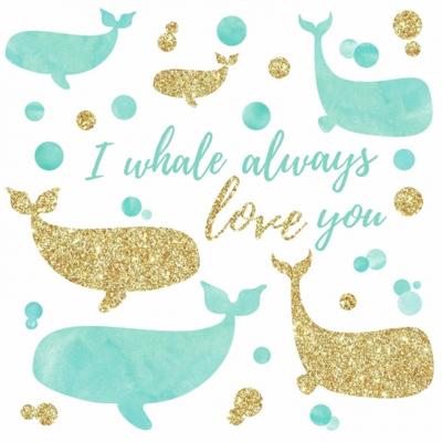 RoomMates muurstickers I Whale Always Love You vinyl 32 stuks