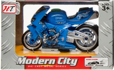 LG Imports racemotor 'Modern City' 9 cm blauw