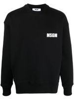 MSGM pull à logo imprimé - Noir