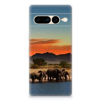 Google Pixel 7 Pro TPU Hoesje Olifanten - thumbnail