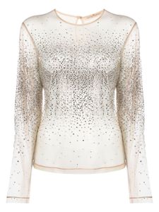 Ermanno Scervino blouse à ornements strassés - Tons neutres