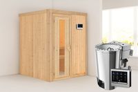 Karibu | Minja Sauna | Energiesparende Deur | Biokachel 3,6 kW Externe Bediening