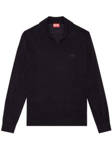 Diesel K-Glare wool polo shirt - Noir