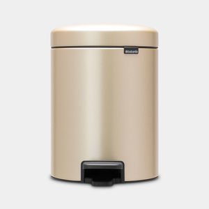 Brabantia newIcon pedaalemmer 5 liter met kunststof binnenemmer - Champagne