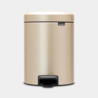 Brabantia newIcon pedaalemmer 5 liter met kunststof binnenemmer - Champagne - thumbnail