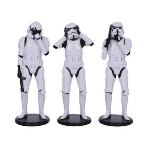 Nemesis Now Beelden Stormtrooper Set van 3 - Horen Zien Zwijgen (14,5 cm)