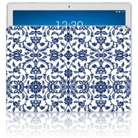 Lenovo Tab P10 Siliconen Hoesje Flower Blue